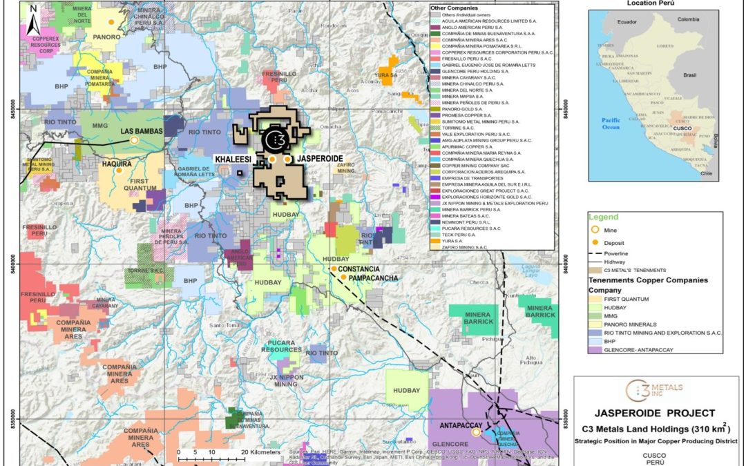 C3 Metals prevé comenzar perforación inicial en proyecto Khalessi en setiembre