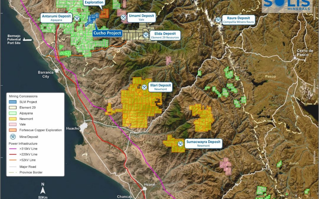 Solís Minerals solicita concesiones adicionales de exploración en Cucho